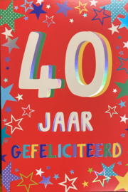 40 Jaar gefeliciteerd - Wenskaart Celebrate