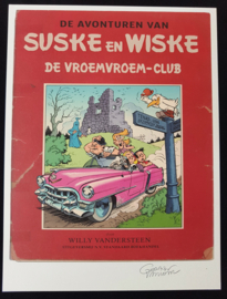 Suske en Wiske  - De Vroem-vroem-club - hommage reeks deel 5 - Grootformaat hardcover superluxe - GESIGNEERD + DEDICACE - 2021