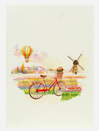 3D pop-up wenskaart - Kiriori - Tulpenveld