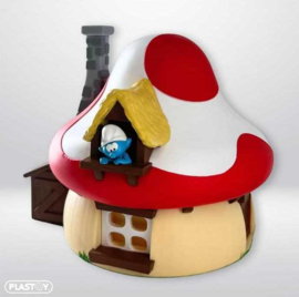 Smurfenhuis spaarpot - Plastoy - Smurf in paddestoel huis - 2024 - Nieuw !