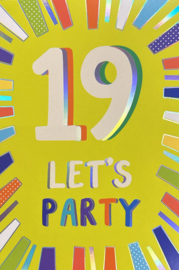 19 Let's Party - Wenskaart Celebrate
