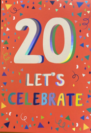 20 Let's Celebrate - Wenskaart Celebrate