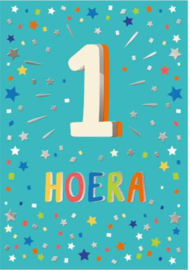 1 Hoera - Wenskaart Celebrate