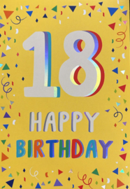 18 Happy Birthday - Wenskaart Celebrate