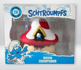 Smurfenhuis spaarpot - Plastoy - Smurf in paddestoel huis - 2024 - Nieuw !