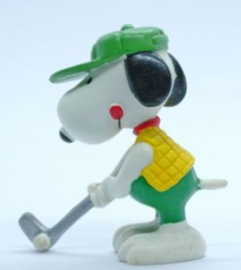Peanuts - snoopy als golfer - Schleich -  speelfiguurtje (+/- 6cm)