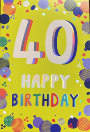 40 Happy Birthday - Wenskaart Celebrate
