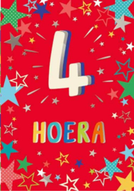 4 Hoera - Wenskaart Celebrate