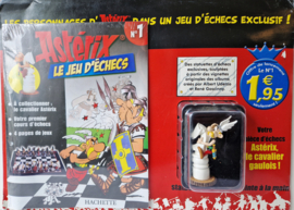 Promotieplaat - Asterix schaakspel - met 2 schaakstukken en boekje eerste schaaklessen - Franstalig - 2006