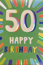 50 Happy Birthday - Wenskaart Celebrate