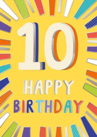 10 Happy Birthday - Wenskaart Celebrate