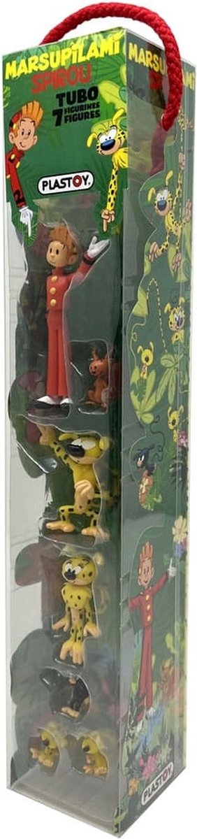 Marsupilami / Robbedoes Tube - Minifiguren set 7 figuren - Plastoy - 2025 - Nieuw!