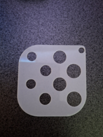 Grimas Schmink Sjabloon Rondjes groot afmeting 7 x 7 cm