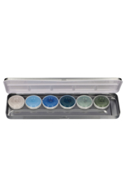 Superstar Aqua Face- and Bodypaint palette Blue Lagoon 6 colours