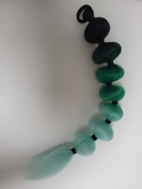 Bubble hair extensions Donker groen, mint