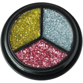 Jofrika Trio Glitter zilver-goud-roze 4,5 cm