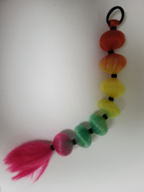 Bubble hair extensions Rainbow 3