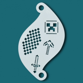 Superstar Face paint stencil  MINEPIX  plus gratis vingerspons 