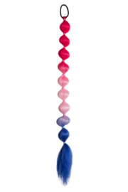 Bubble hair extensions red/pink/blue