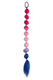 Bubble hair extensions red/pink/blue