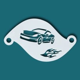Superstar Face paint stencil Superstar SPORTS CAR plus gratis vingerspons