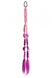 Bubble hair extensions rose/purple 2 strings
