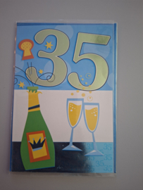 Wenskaart Verjaardag-35  incl. brievenbus verzending