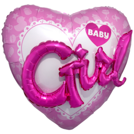 Folieballon MULTI-BALLOON CELEBRATE BABY GIRL   (leeg)