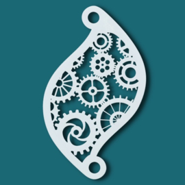 Superstar Face paint stencil Superstar Steampunck plus gratis vingerspons
