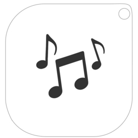 Grimas Schmink Sjabloon 64 Muzieknoot afmeting 7 x 7 cm
