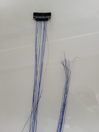 Hair Tinsel donker blauw  met clip  1 stuk