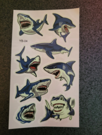 Water Tattoo Zeedieren-YB-04 Glow in the dark (blacklight nodig)