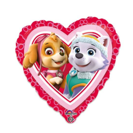 Folieballon Paw Patrol hart (Ø43cm)