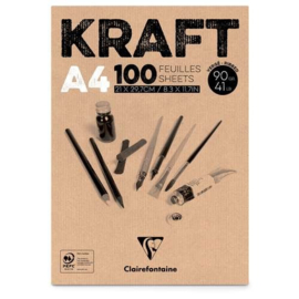 Oefenblok Kraft papier 100 vellen A4 formaat