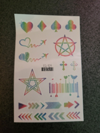 Water Tattoo Regenboog Kleuren EG-104