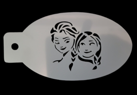Frozen, Elsa & Anna schmink sjabloon-02 Eigen Merk 14 x 8 cm
