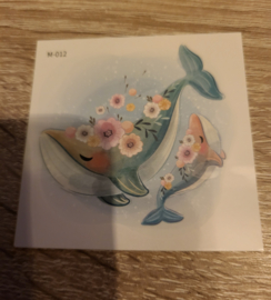 Water Tattoo Potvis Duo  M-012