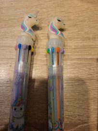 Unicorn meerkleuren pen