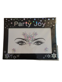 Party Joy Face Jewels Pink-Zilver