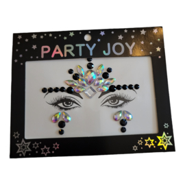 Party Joy Face Jewels Black
