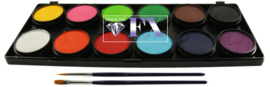 Diamond FX Palet 12 kleuren Essential (12x10g) incl 2 penselen