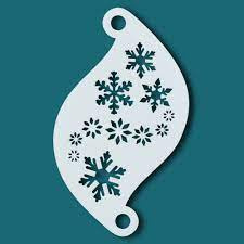 Superstar Face paint stencil Superstar Snowflakes plus gratis vingerspons
