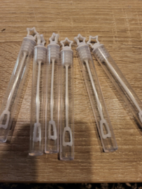 Mini plastic buisje voor bellenblaas 9 cm