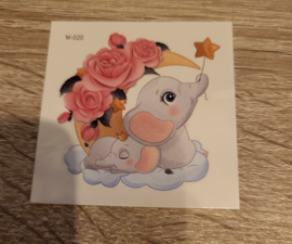 Water Tattoo Olifantje Duo M-020