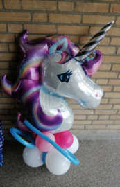 Folieballon eenhoorn pastel SuperShape  (leeg)
