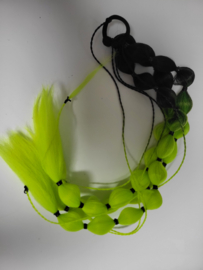 Bubble hair extensions Zwart-Felgeel