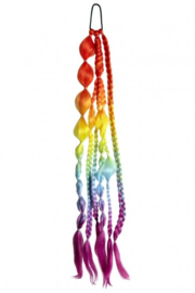 Bubble hair extensions rainbow colors