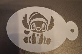 Stitch kerst-02 Schmink Sjabloon  9 x 7 cm