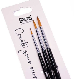 Grimas FACE PAINT BRUSH SET lijn penselen set van 3 penselen