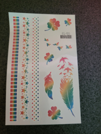 Water Tattoo Regenboog Kleuren EG-105